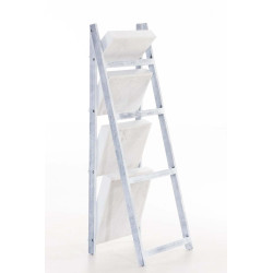 Estantería Escalera Dorin Blanco/gris