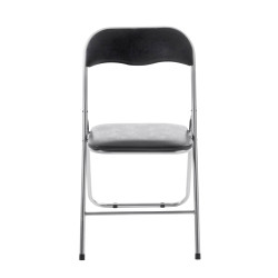 Silla plegable Felix Negro/plateado