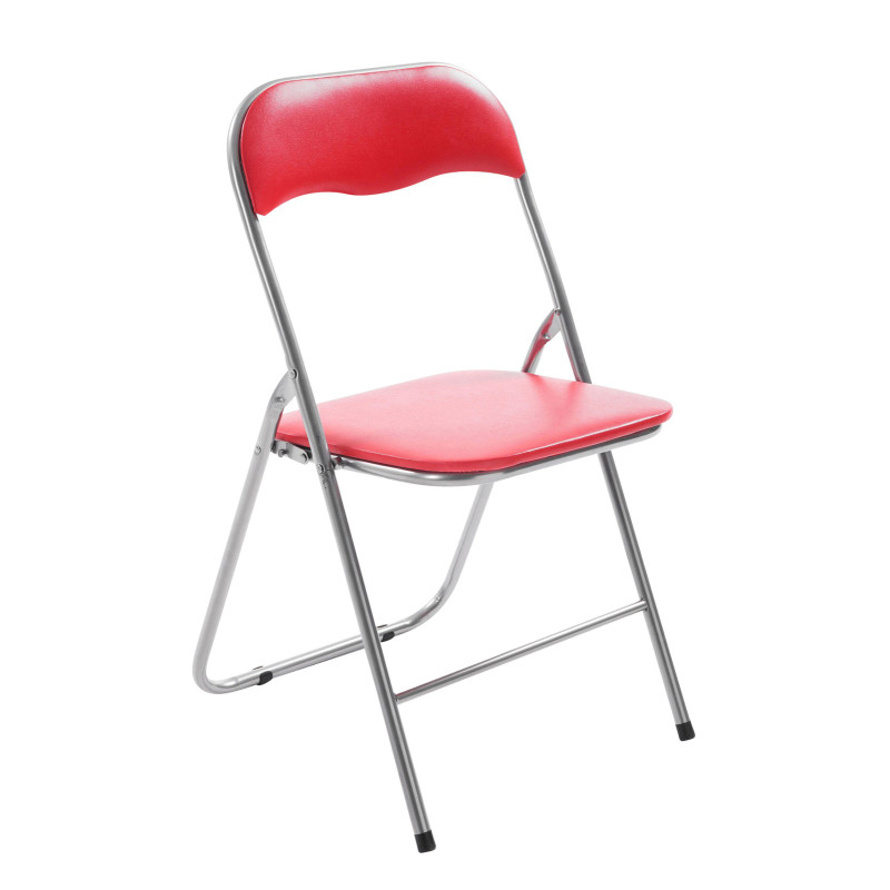 Silla plegable Felix Rojo/plateado