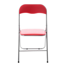 Silla plegable Felix Rojo/plateado