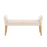 Chaise Longue Cleopatra Tapizado en Tela Crema,Antiguo claro