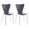 Set 2x Sillas de Visita Calisto Gris