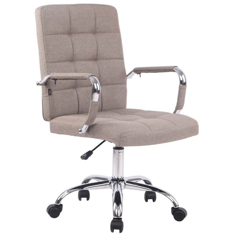 Silla De Escritorio Deli Pro En Tela Gris topo