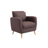 Sillón De Salón Tilgard  En Tela Marrón
