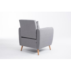 Sillón De Salón Tilgard  En Tela Gris