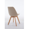 Silla De Comedor Borneo V2 En Tela Crema,Natural