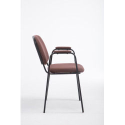 Silla de Confidente Ken Pro en Tela Marrón