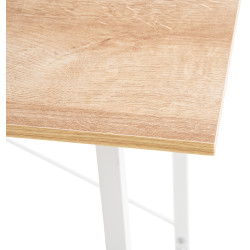 Escritorio Poe De Madera De Caoba Natural
