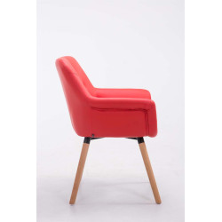 Silla de Comedor Cassidy Rojo,Natural