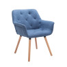 Silla De Comedor Cassidy En Tela Azul,Natural