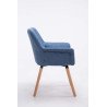 Silla De Comedor Cassidy En Tela Azul,Natural