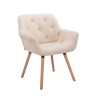 Silla De Comedor Cassidy En Tela Crema,Natural