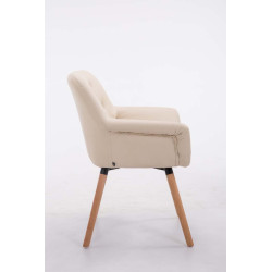 Silla De Comedor Cassidy En Tela Crema,Natural