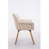 Silla De Comedor Cassidy En Tela Crema,Natural