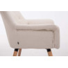 Silla De Comedor Cassidy En Tela Crema,Natural