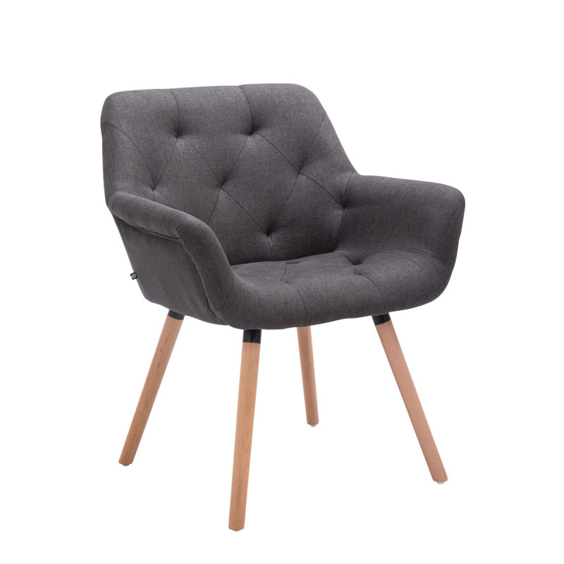 Silla De Comedor Cassidy En Tela Gris oscuro,Natural