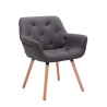 Silla De Comedor Cassidy En Tela Gris oscuro,Natural