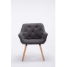 Silla De Comedor Cassidy En Tela Gris oscuro,Natural