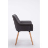 Silla De Comedor Cassidy En Tela Gris oscuro,Natural