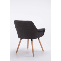 Silla De Comedor Cassidy En Tela Gris oscuro,Natural
