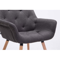 Silla De Comedor Cassidy En Tela Gris oscuro,Natural