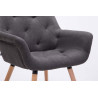 Silla De Comedor Cassidy En Tela Gris oscuro,Natural