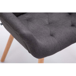 Silla De Comedor Cassidy En Tela Gris oscuro,Natural