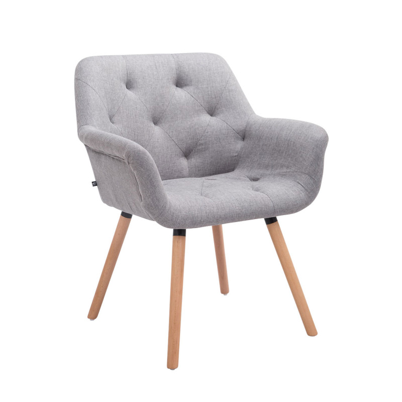 Silla De Comedor Cassidy En Tela Gris,Natural