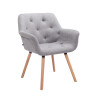 Silla De Comedor Cassidy En Tela Gris,Natural
