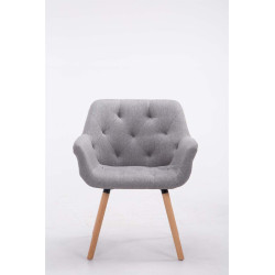 Silla De Comedor Cassidy En Tela Gris,Natural