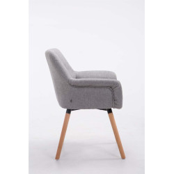 Silla De Comedor Cassidy En Tela Gris,Natural