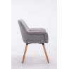 Silla De Comedor Cassidy En Tela Gris,Natural