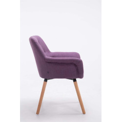 Silla De Comedor Cassidy En Tela Lila,Natural