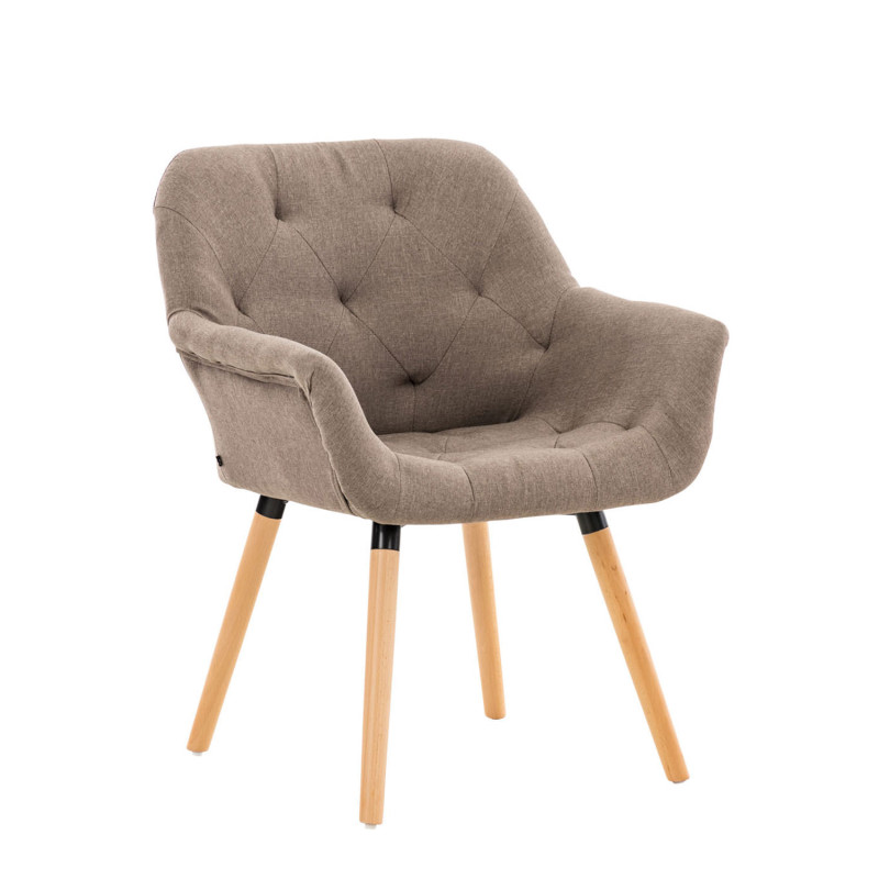 Silla De Comedor Cassidy En Tela Gris topo,Natural