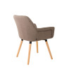 Silla De Comedor Cassidy En Tela Gris topo,Natural