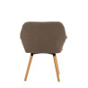 Silla De Comedor Cassidy En Tela Gris topo,Natural