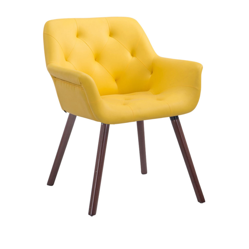 Silla de Comedor Cassidy Amarillo,Nogal