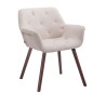 Silla De Comedor Cassidy En Tela Beige,Nogal