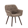 Silla De Comedor Cassidy En Tela Gris topo,Nogal