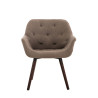 Silla De Comedor Cassidy En Tela Gris topo,Nogal