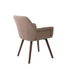 Silla De Comedor Cassidy En Tela Gris topo,Nogal