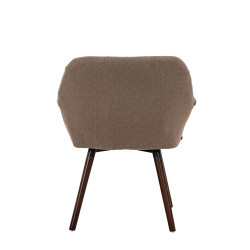 Silla De Comedor Cassidy En Tela Gris topo,Nogal