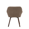 Silla De Comedor Cassidy En Tela Gris topo,Nogal