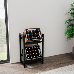 Estantería para Cajas de Bebidas Stack Negro,75x47x31 cm