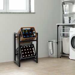 Estantería para Cajas de Bebidas Stack Negro,75x47x31 cm