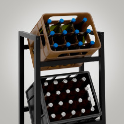 Estantería para Cajas de Bebidas Stack Negro,75x47x31 cm