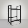 Estantería para Cajas de Bebidas Stack Negro,75x47x31 cm