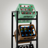 Estantería para Cajas de Bebidas Stack Negro,116x47x31 cm