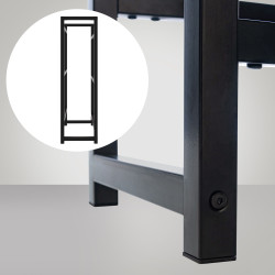 Estantería para Cajas de Bebidas Stack Negro,116x47x31 cm