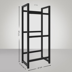 Estantería para Cajas de Bebidas Stack Negro,116x47x31 cm
